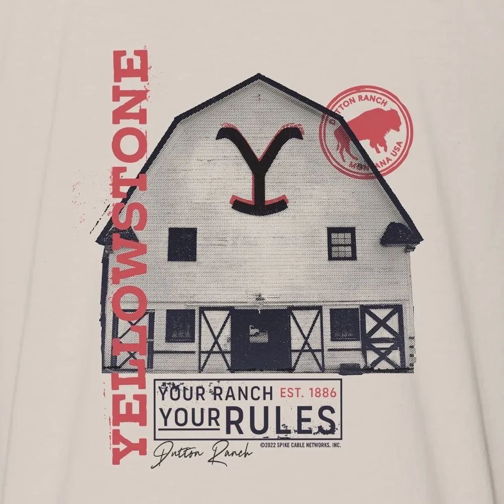 Yellowstone Your Ranch Your Rules Adult Short Sleeve T-Shirt sold by Paramount Shop product image thumbnail 3