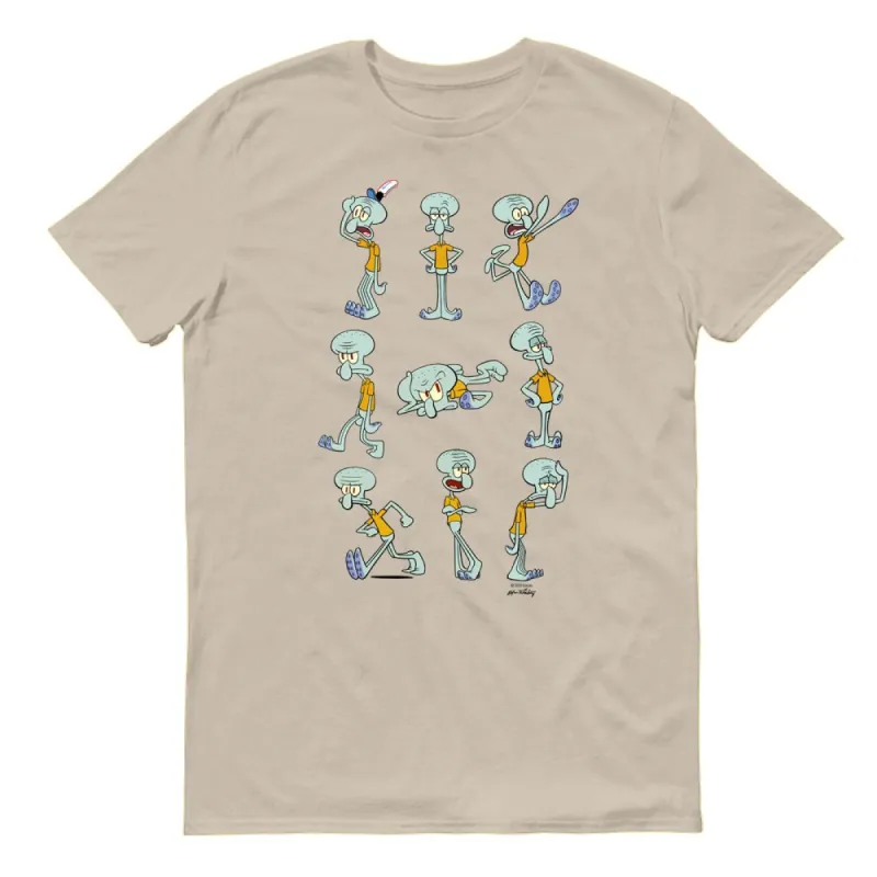 Squidward Feelin' Moody Short Sleeve T-Shirt sold by Paramount Shop