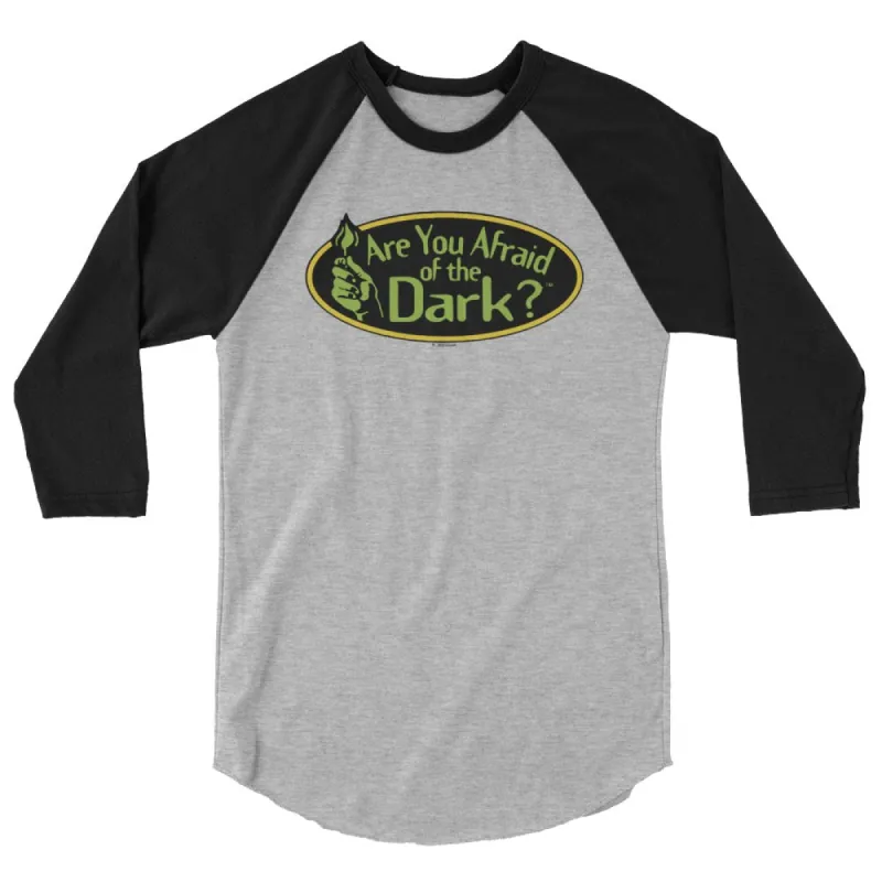 Are You Afraid of the Dark Original Logo Adult 3/4 Sleeve Raglan Shirt sold by Paramount Shop