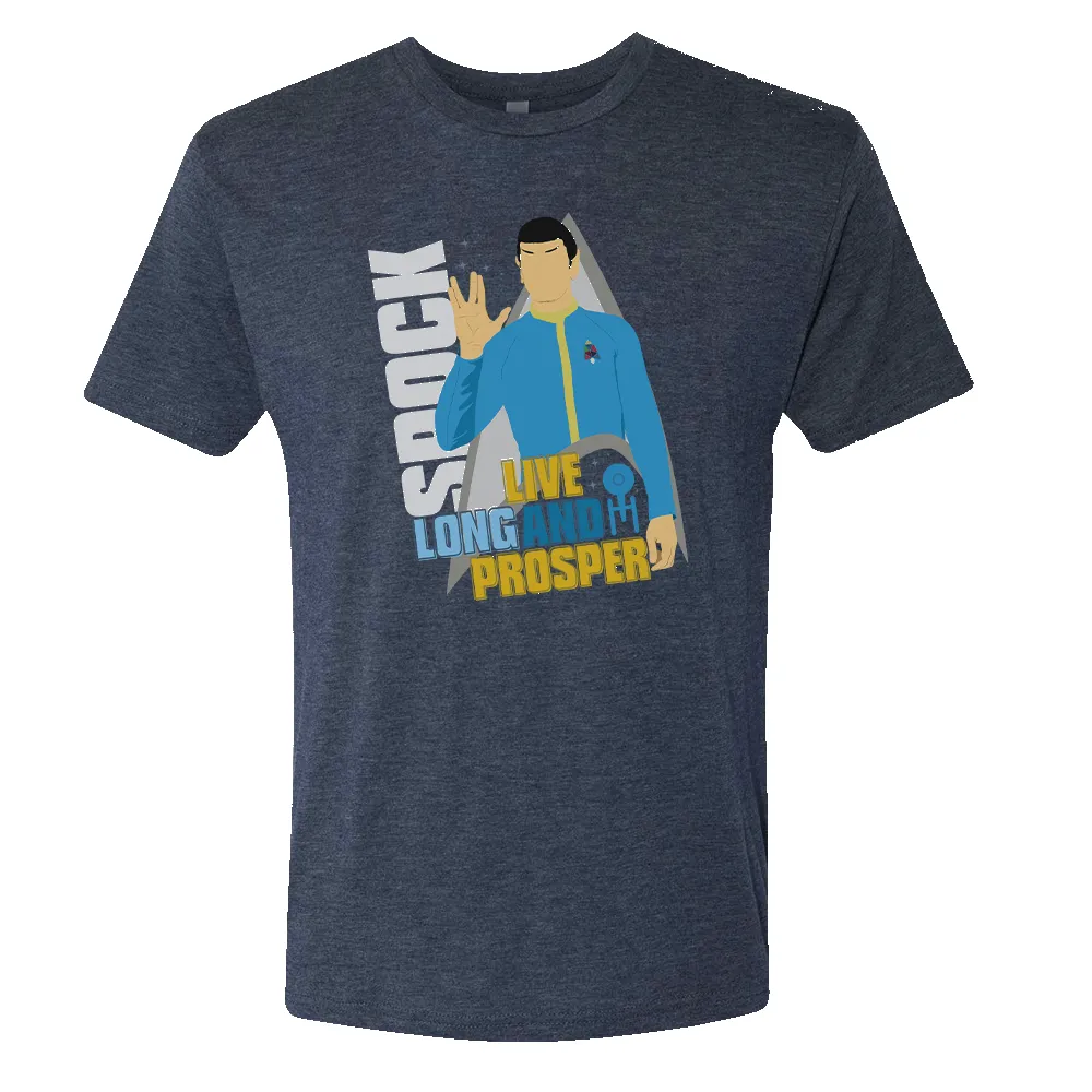 Star Trek: The Original Series Spock Live Long and Prosper Men's Tri-Blend T-Shirt sold by Paramount Shop
