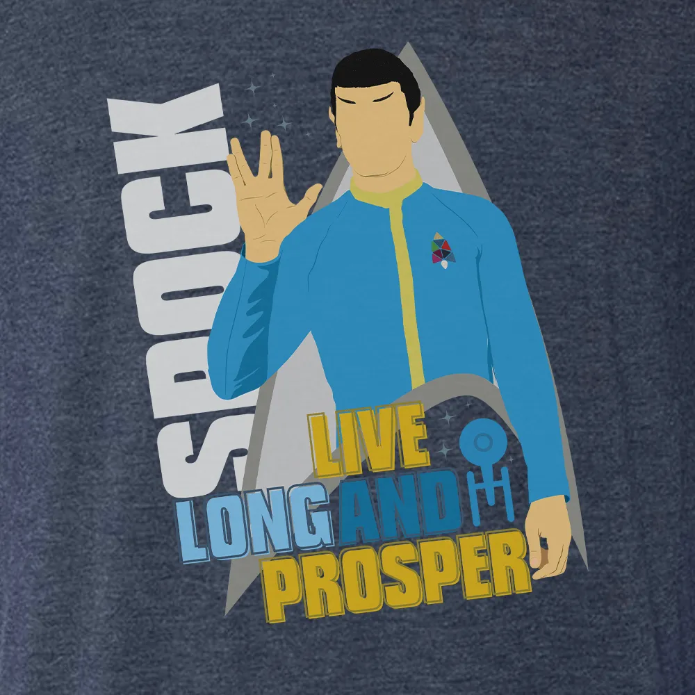 Star Trek: The Original Series Spock Live Long and Prosper Men's Tri-Blend T-Shirt sold by Paramount Shop product image thumbnail 2