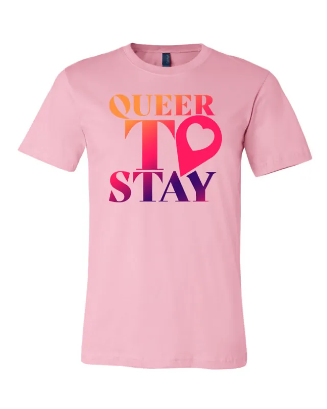 SHOWTIME Queer to Stay Logo Adult Short Sleeve T-Shirt sold by Paramount Shop