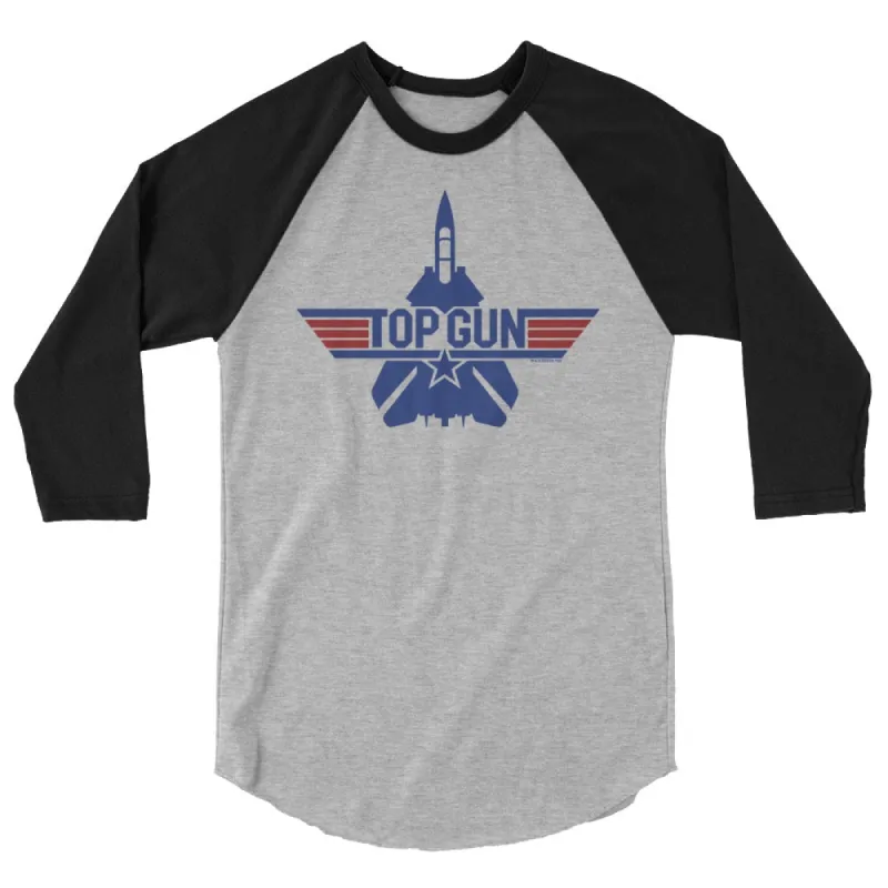 Top Gun Unisex 3/4 Sleeve Raglan Shirt sold by Paramount Shop