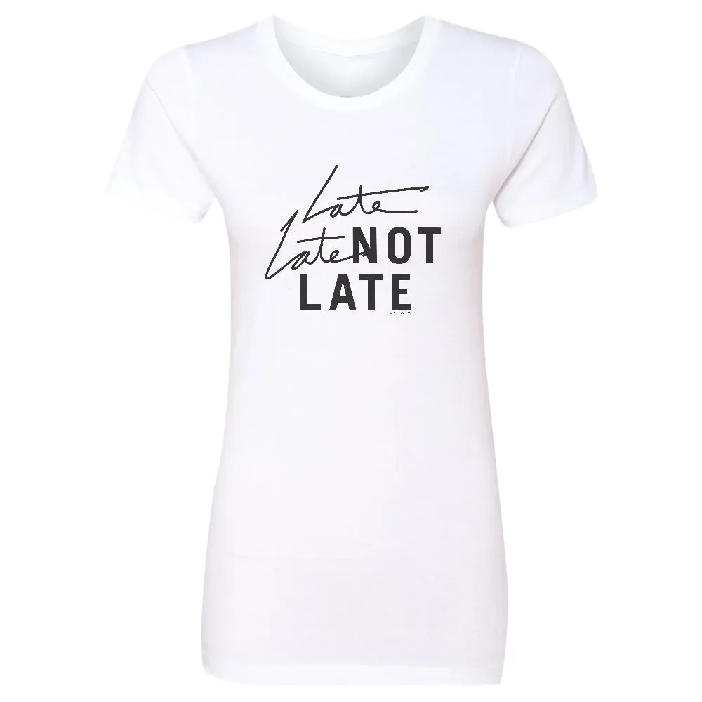 The Late Late Show with James Corden Late Late Not Late Women's Short Sleeve T-Shirt sold by Paramount Shop product image thumbnail 5