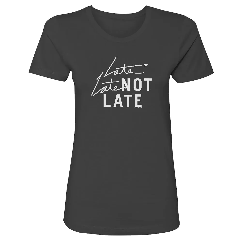 The Late Late Show with James Corden Late Late Not Late Women's Short Sleeve T-Shirt sold by Paramount Shop product image thumbnail 2