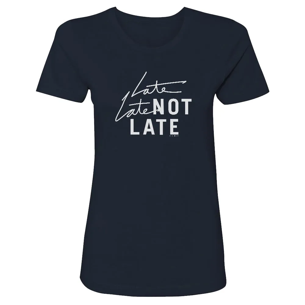 The Late Late Show with James Corden Late Late Not Late Women's Short Sleeve T-Shirt sold by Paramount Shop product image thumbnail 4