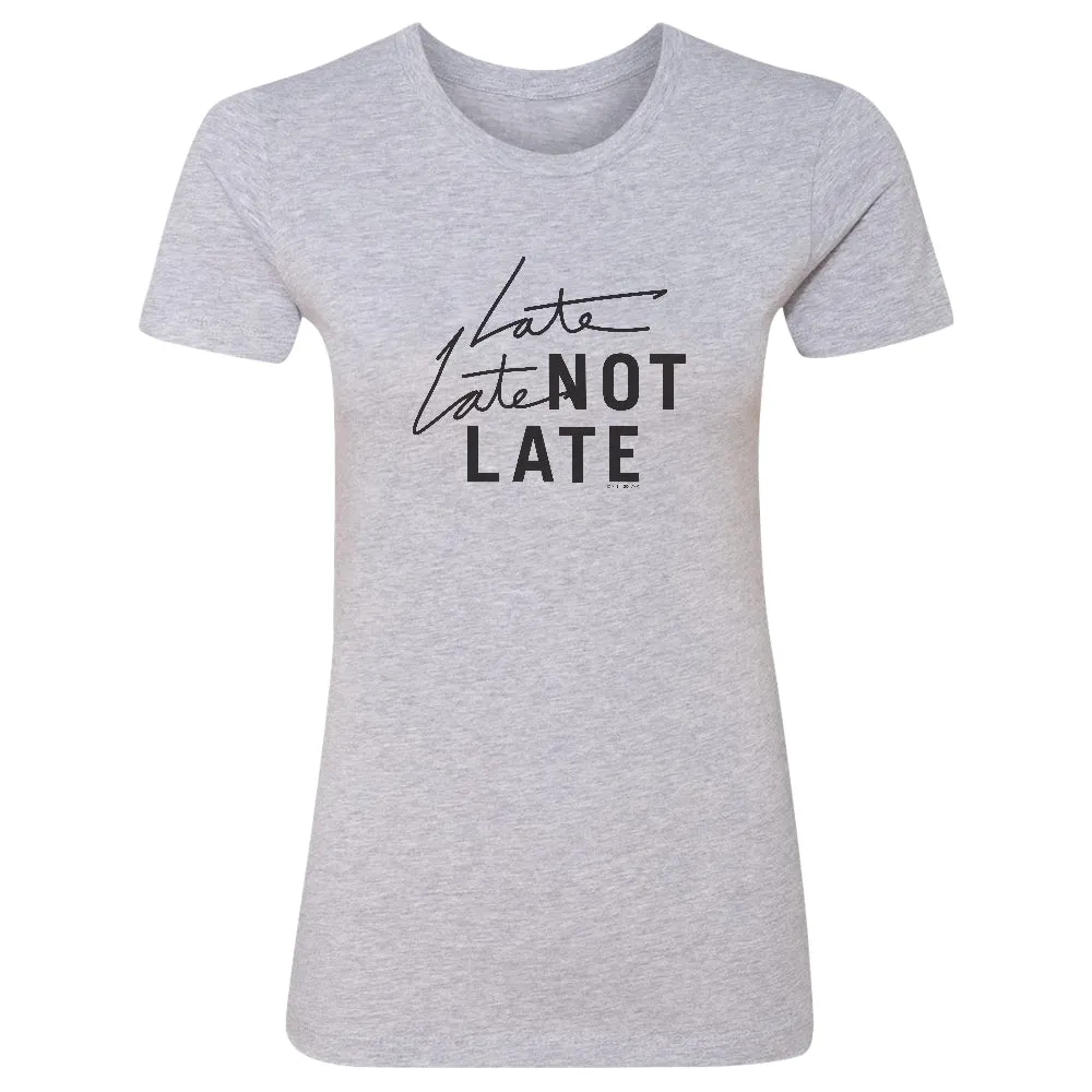The Late Late Show with James Corden Late Late Not Late Women's Short Sleeve T-Shirt sold by Paramount Shop product image thumbnail 3