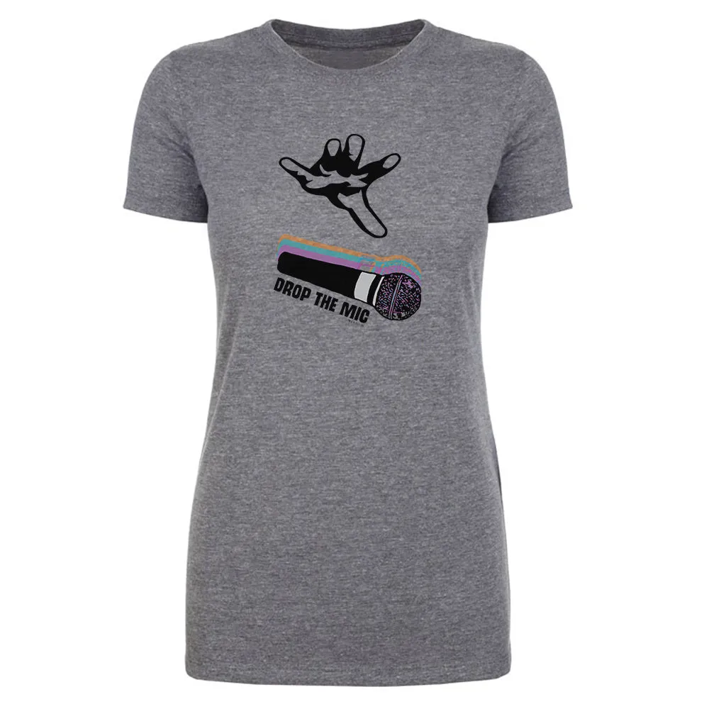 The Late Late Show with James Corden Mic Drop Women's Tri-Blend T-Shirt sold by Paramount Shop