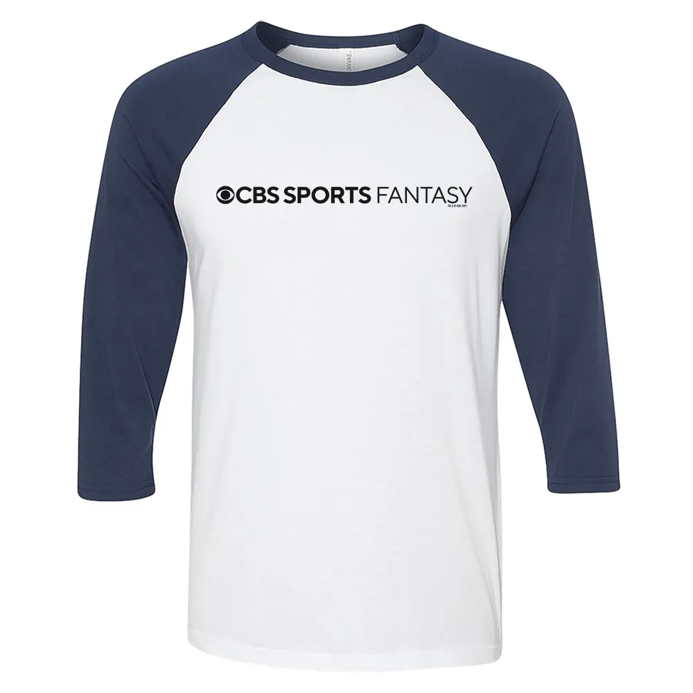 CBS Sports Fantasy Logo 3/4 Sleeve Baseball T-Shirt sold by Paramount Shop product image thumbnail 4