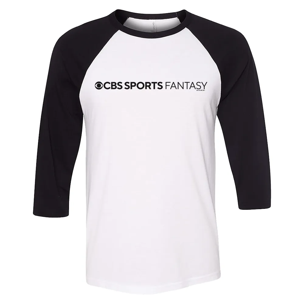 CBS Sports Fantasy Logo 3/4 Sleeve Baseball T-Shirt sold by Paramount Shop