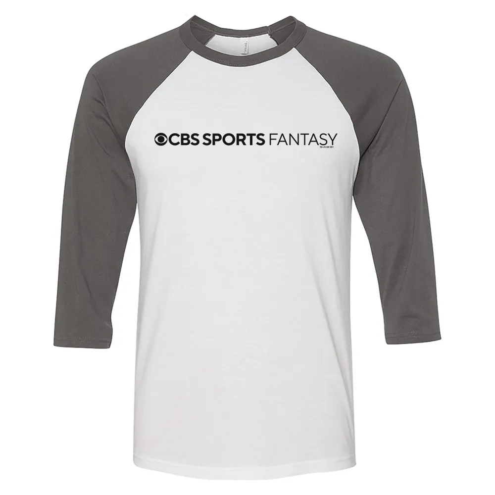 CBS Sports Fantasy Logo 3/4 Sleeve Baseball T-Shirt sold by Paramount Shop product image thumbnail 3