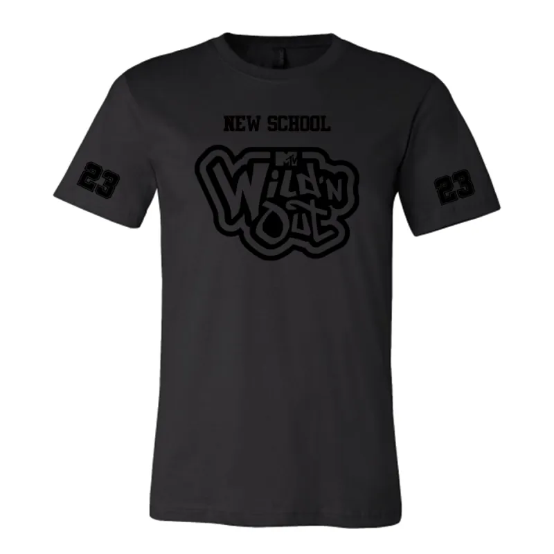 Wild 'N Out Black on Black New School Short Sleeve T-Shirt sold by Paramount Shop