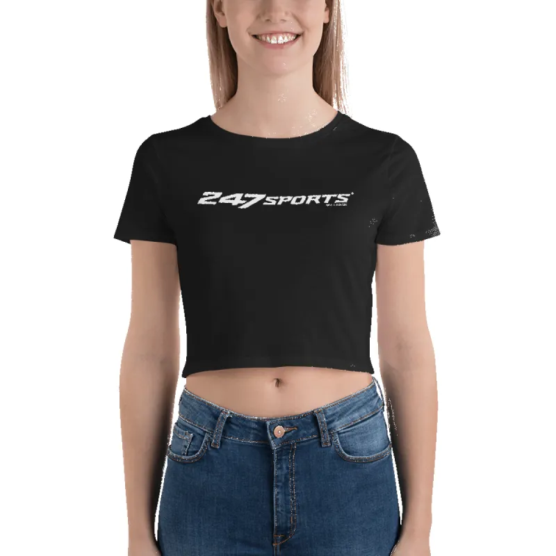 247 Sports White Logo Women's Crop Top sold by Paramount Shop
