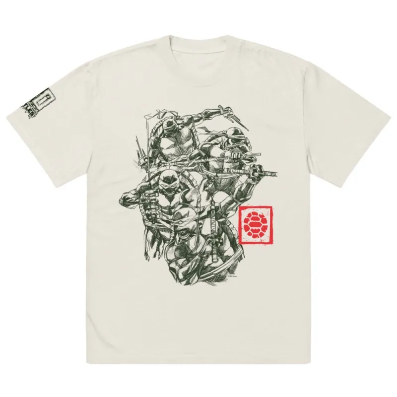 Teenage Mutant Ninja Turtles 40th Anniversary Group Oversized T-Shirt sold by Paramount Shop