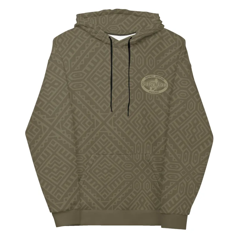 Survivor Green Tribal All Over Print Hooded Sweatshirt sold by Paramount Shop