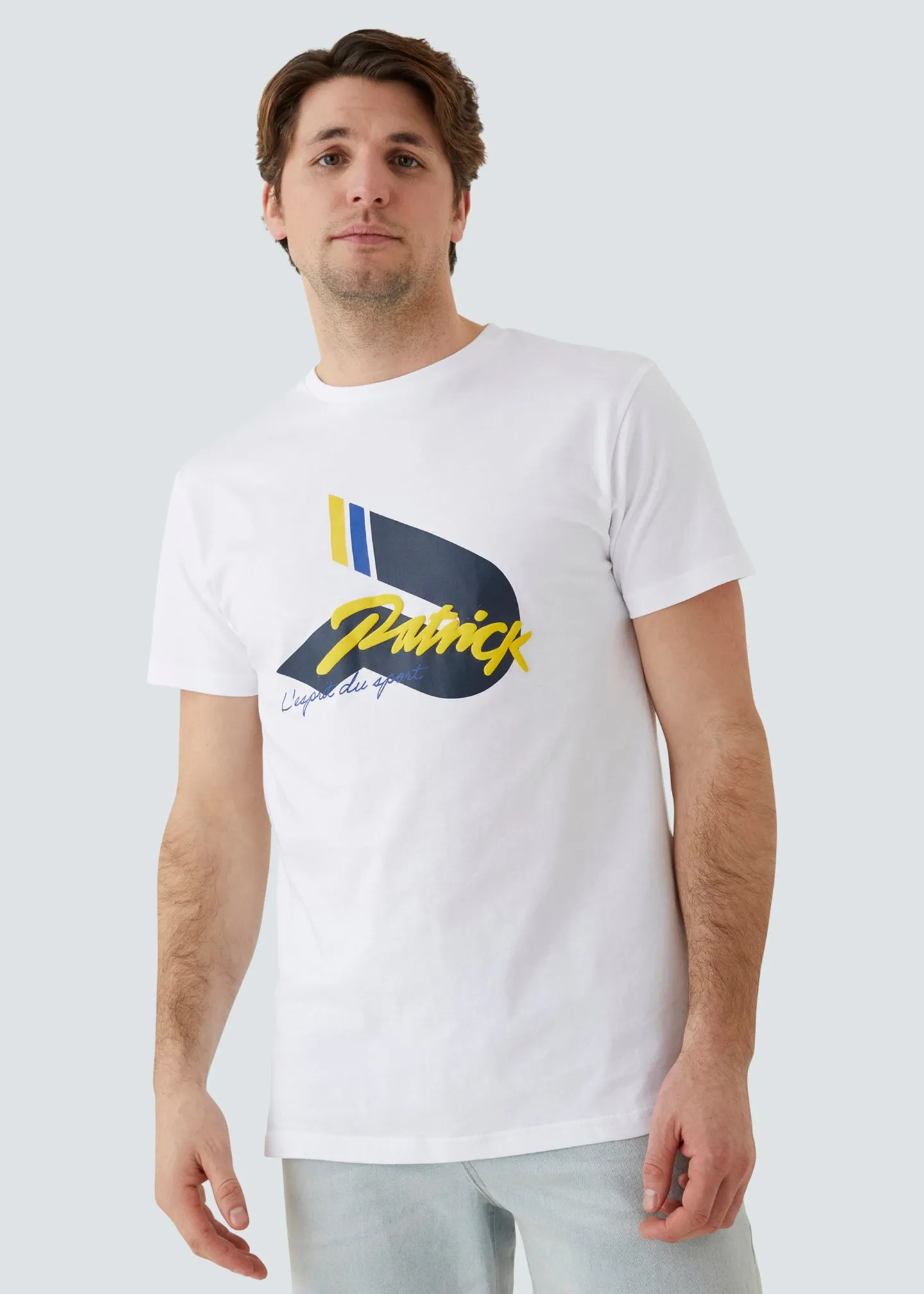 Hugo T-Shirt - White/Yellow sold by Patrick