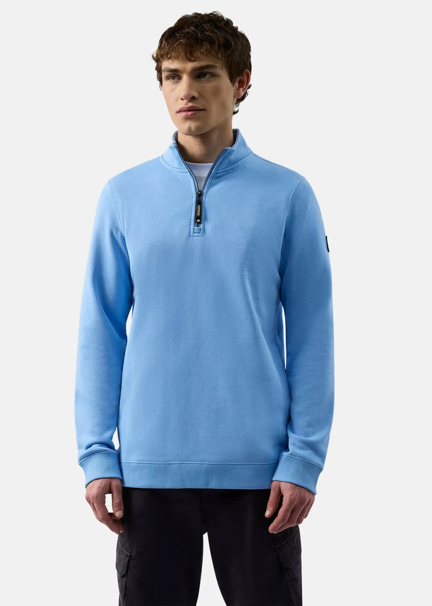 Harlem 1/4 Zip Top - Sky Blue sold by Patrick