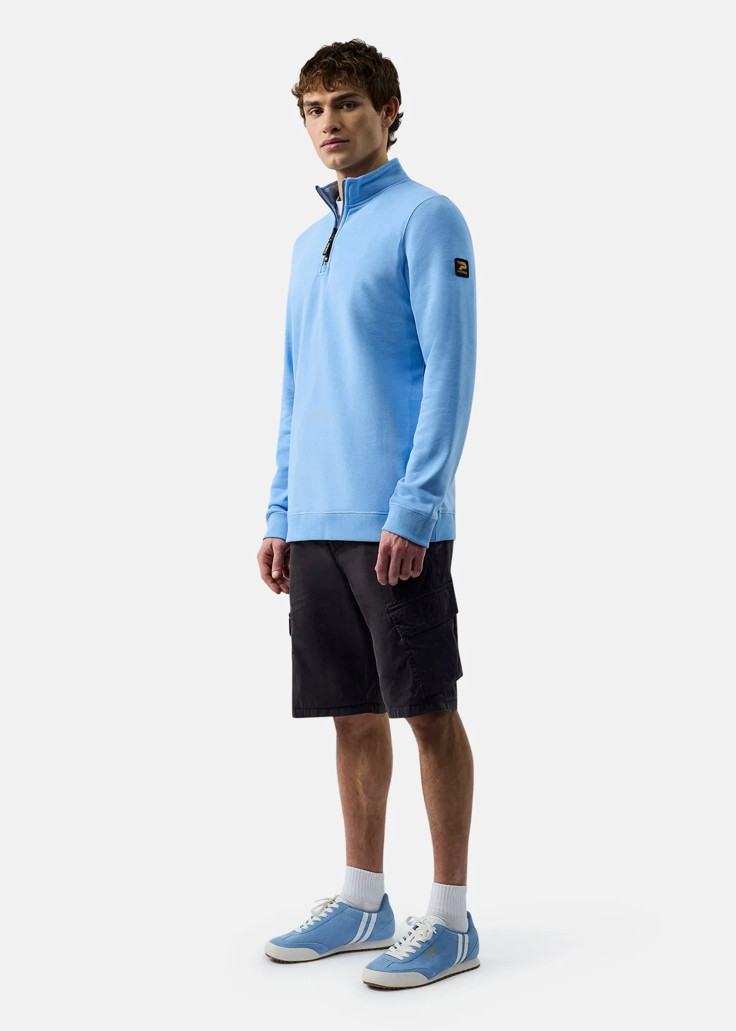 Harlem 1/4 Zip Top - Sky Blue sold by Patrick product image thumbnail 3