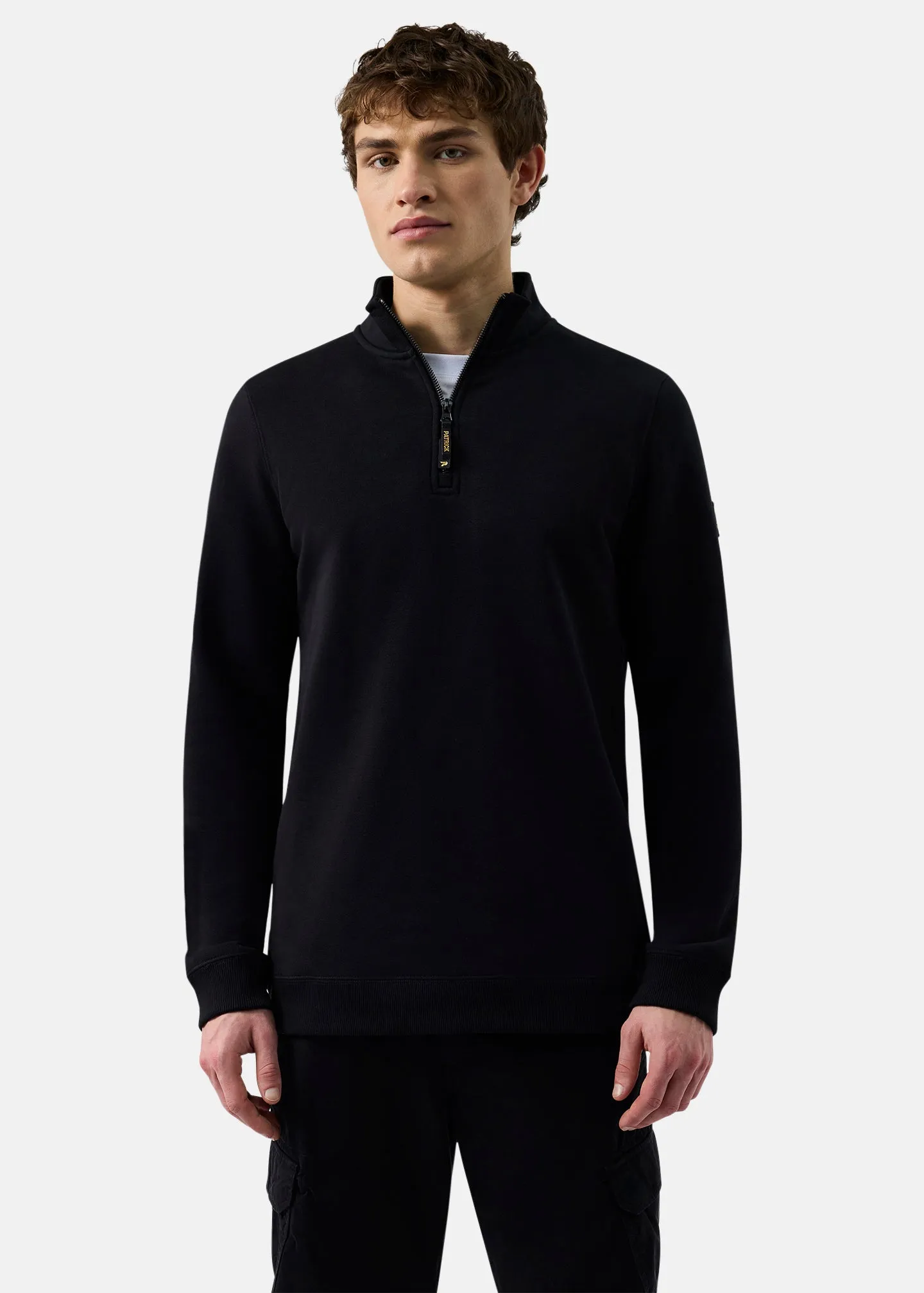 Harlem 1/4 Zip Top - Black sold by Patrick