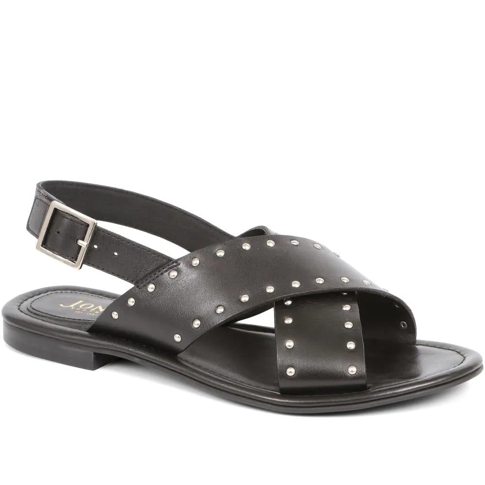 Elda Cross Over Studded Sandals - ELDA / 323 390 sold by Shoe-Shop
