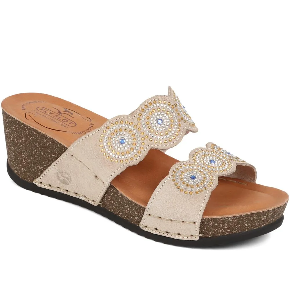 Embellished Wedge Sandals - FLY39043 / 324 784 sold by Shoe-Shop product image thumbnail 3