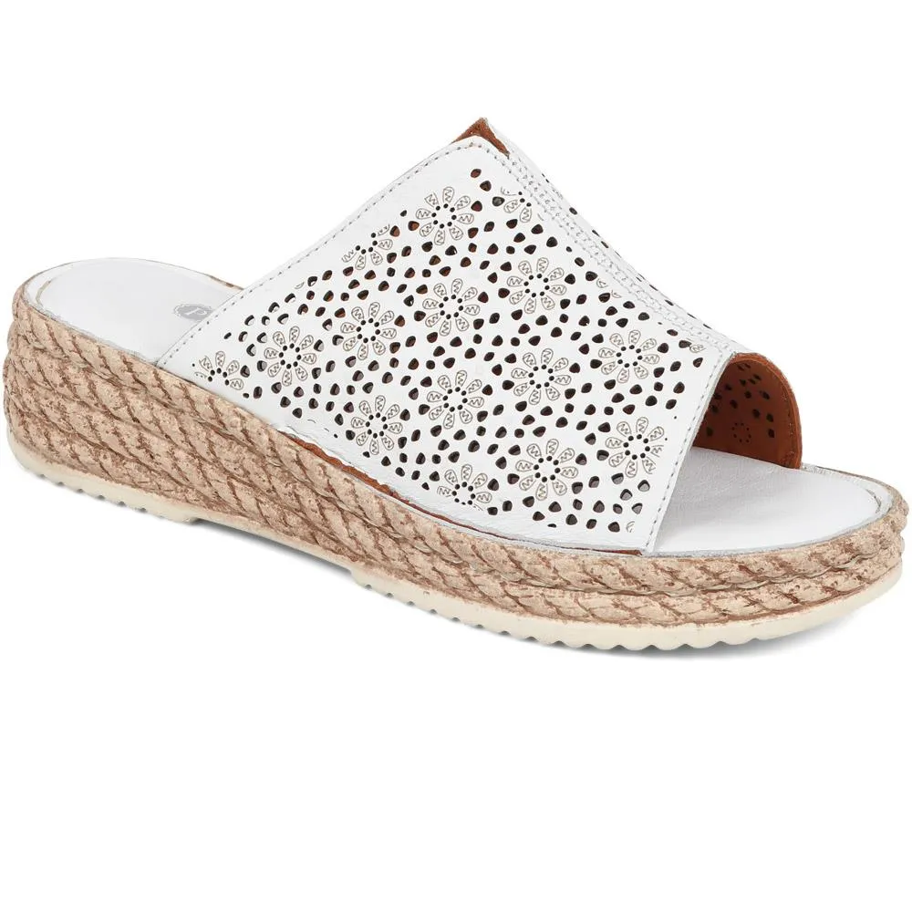 Leather Platform Mule Sandals - DRTMA39011 / 325 498 sold by Shoe-Shop