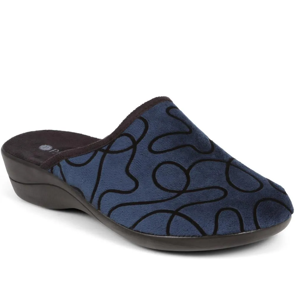 Patterned Clog Mules - MUYA38007 / 324 673 sold by Shoe-Shop