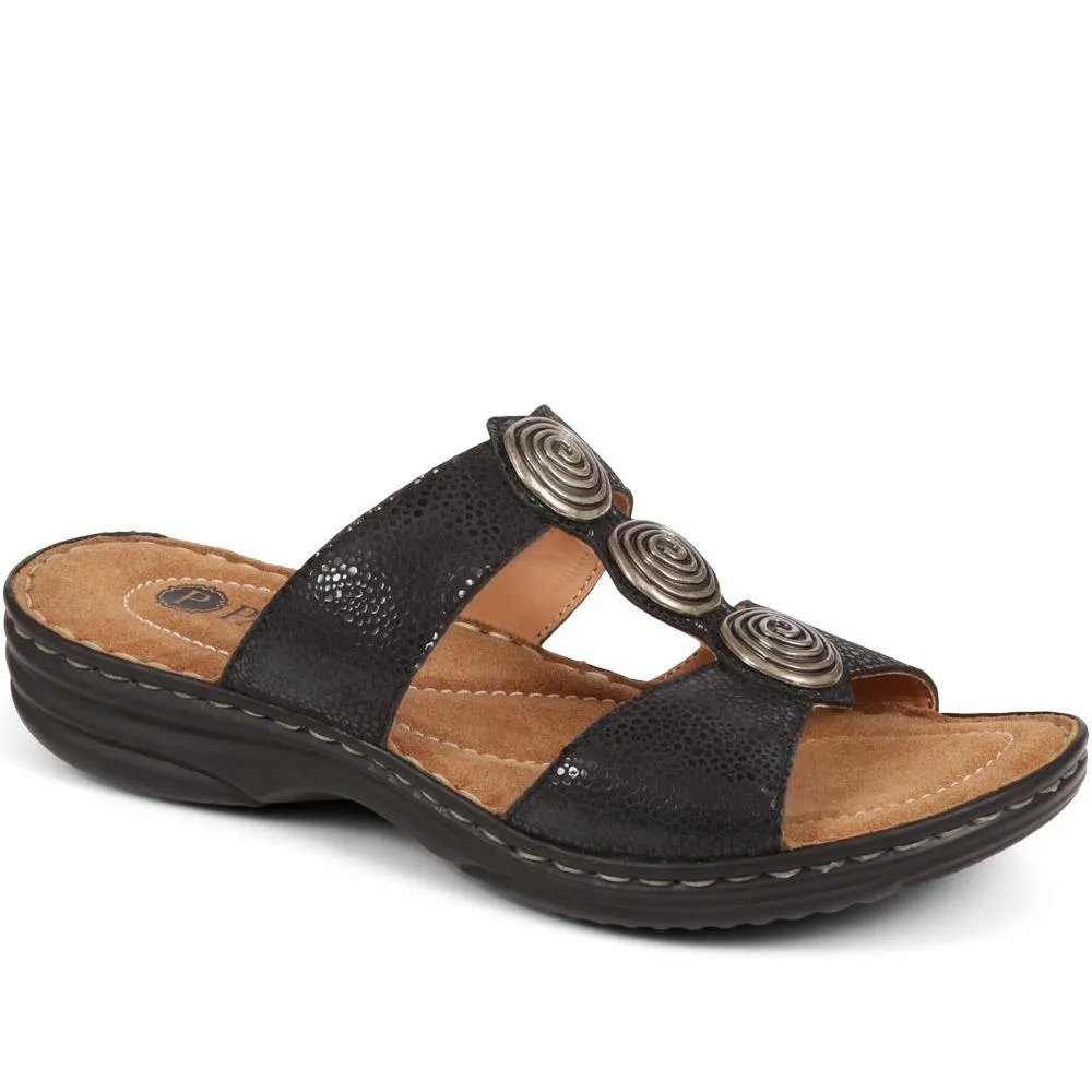 Leather Slip On Sandals - KF37012 / 323 970 sold by Shoe-Shop