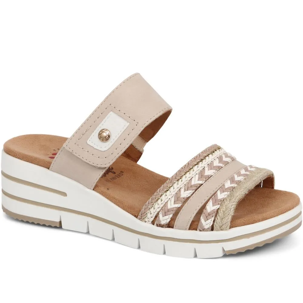 Touch-fasten Platform Mules - CENTR37027 / 323 306 sold by Shoe-Shop