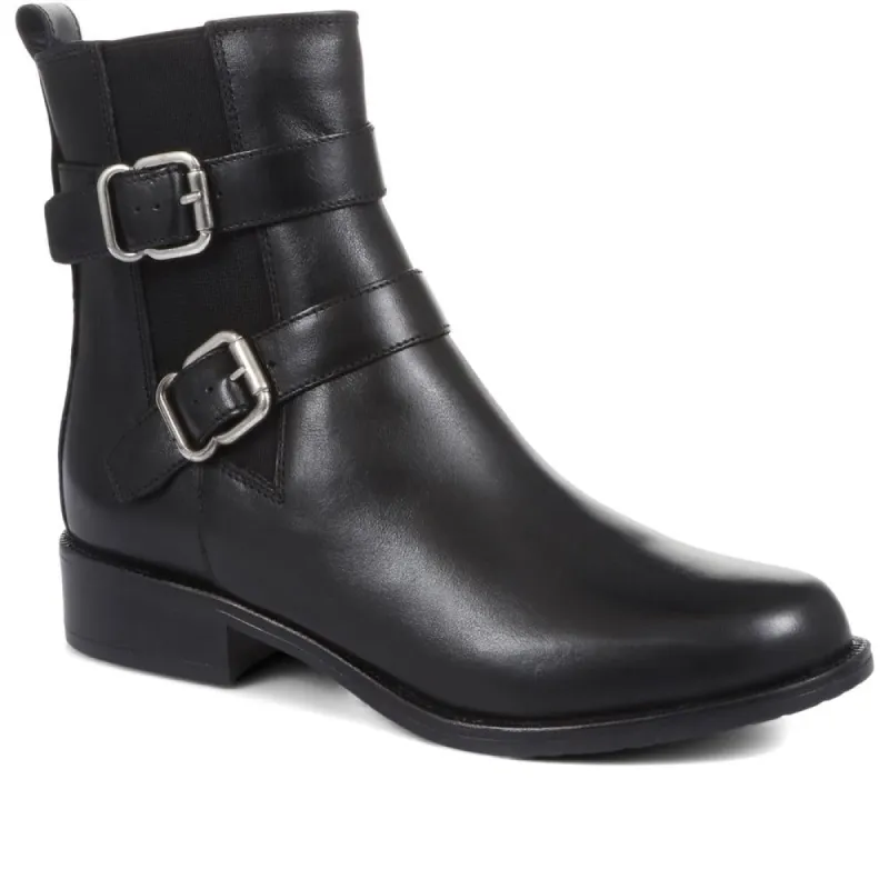 Camelia Leather Buckle Boots - CAMELIA / 320 548 sold by Shoe-Shop