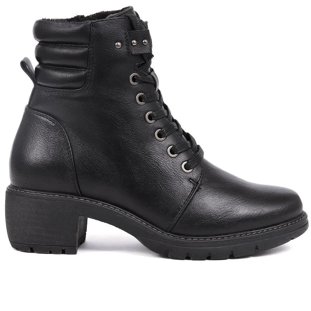 Lace Up Heeled Ankle Boots - WK38031 / 324 887 sold by Shoe-Shop product image thumbnail 3