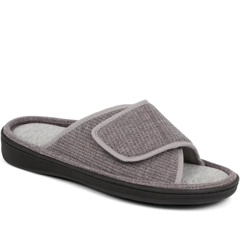 Touch-Fasten Mule Slippers - QING39017 / 325 281 sold by Shoe-Shop