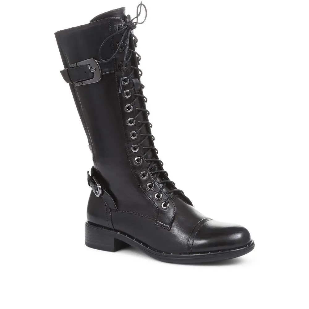 Lace-Up Leather Boots - SINO30518 / 318 121 sold by Shoe-Shop
