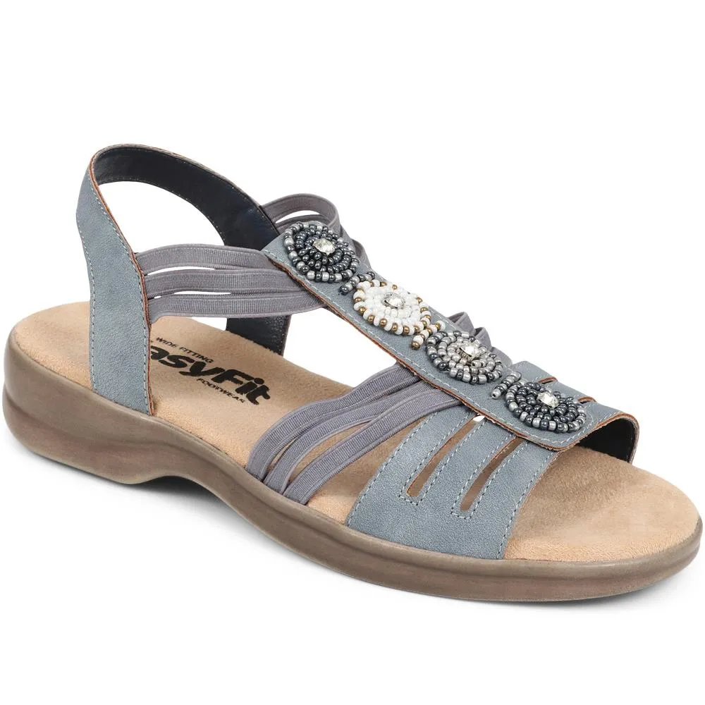 Slip-On Floral Sandals - BENEDETTA / 325 510 sold by Shoe-Shop product image thumbnail 2