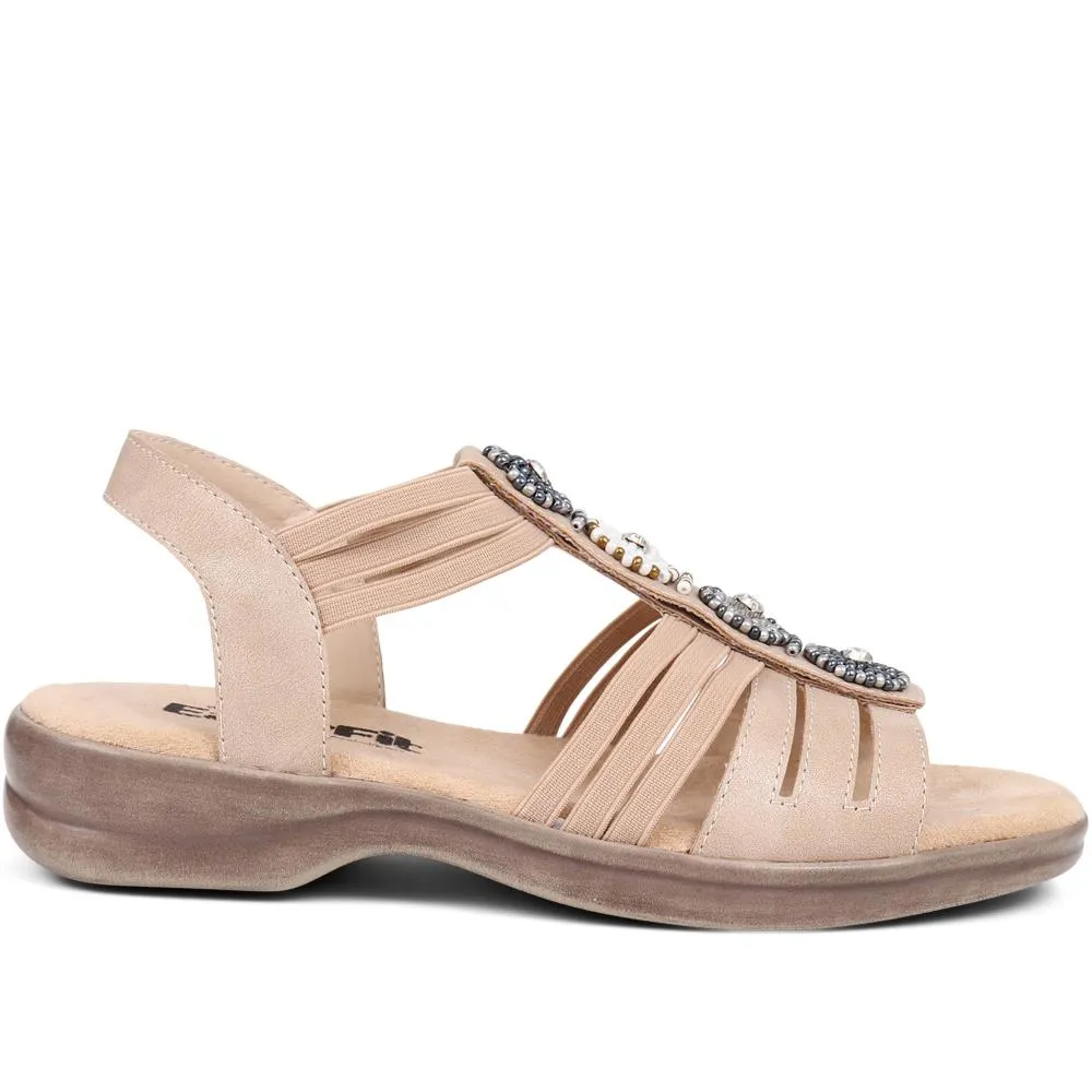 Slip-On Floral Sandals - BENEDETTA / 325 510 sold by Shoe-Shop product image thumbnail 4
