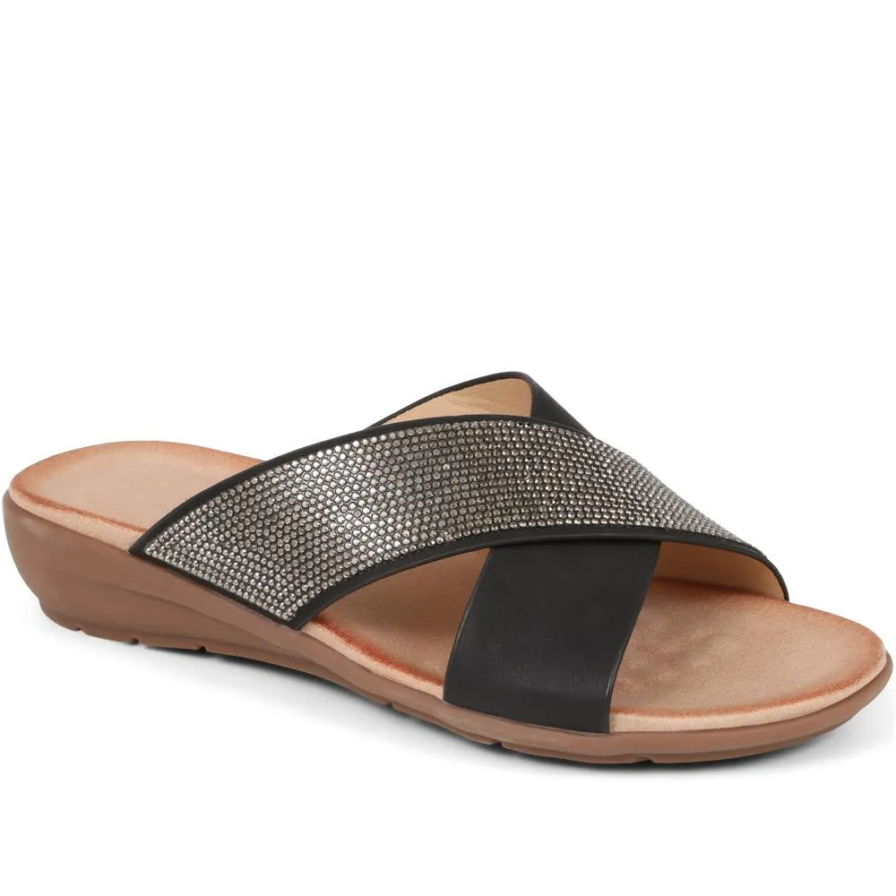 Embellished Cross Strap Sandals - BAIZH37011 / 323 459 sold by Shoe-Shop product image thumbnail 2