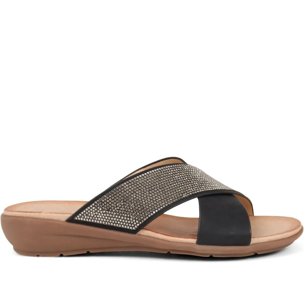 Embellished Cross Strap Sandals - BAIZH37011 / 323 459 sold by Shoe-Shop product image thumbnail 4