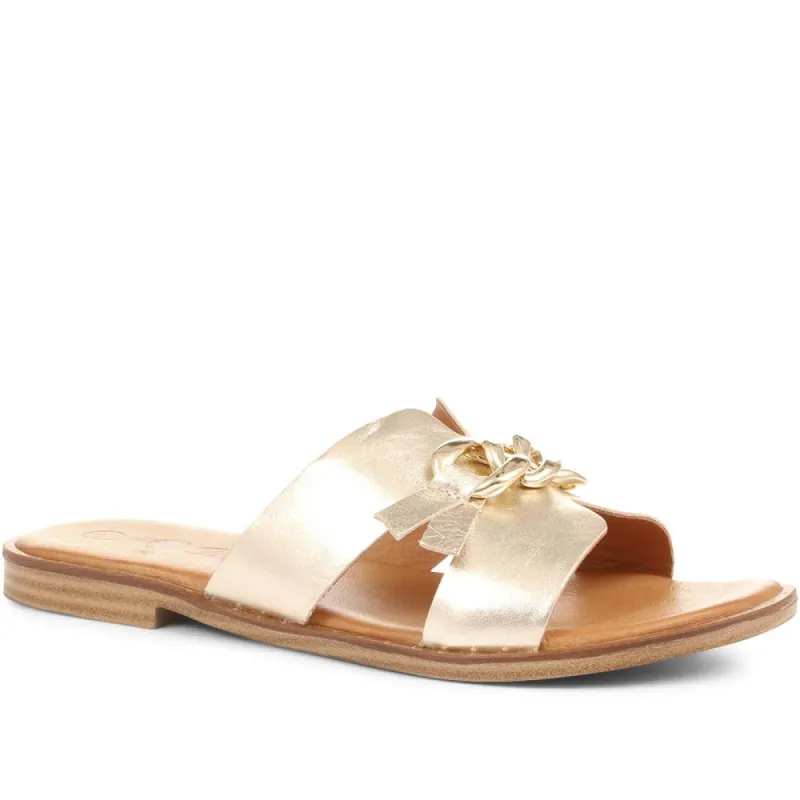 Slip-On Leather Mule Sandals - METIN35501 / 322 308 sold by Shoe-Shop