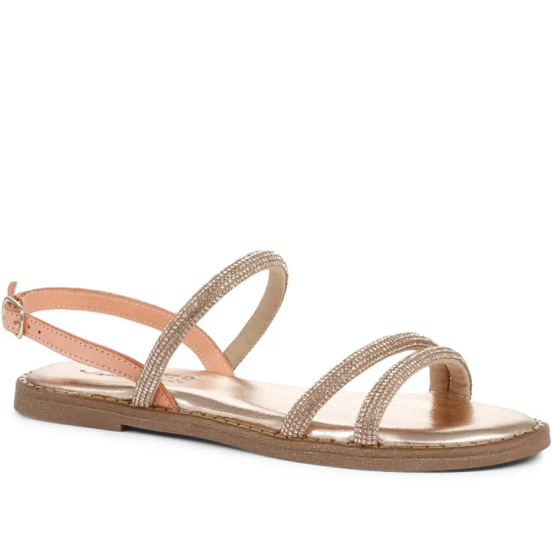 Giorgia Flat Leather Sandals - GIORGIA / 322 411 sold by Shoe-Shop