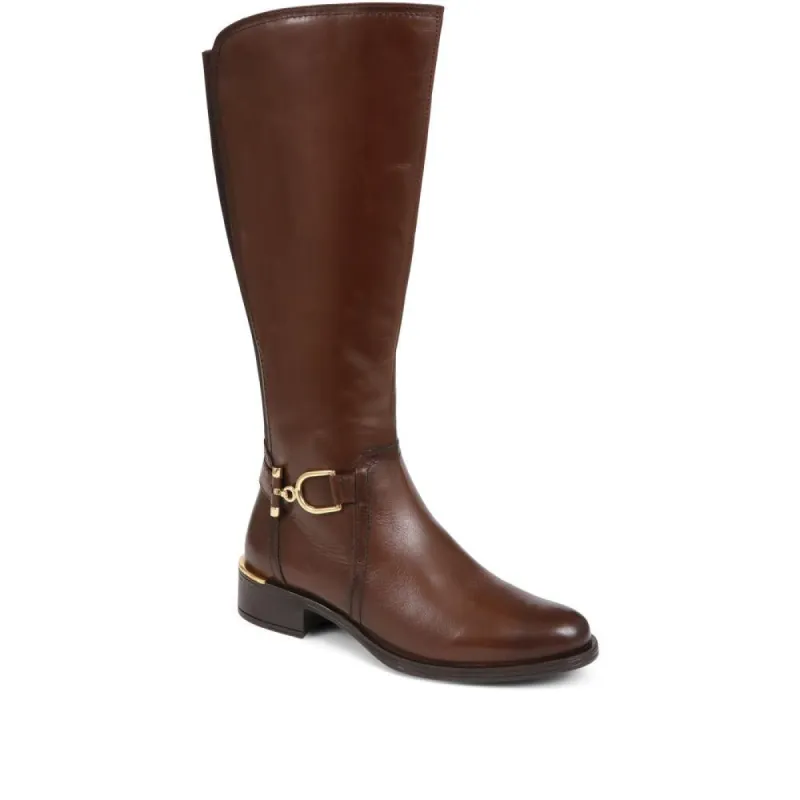 Metal-Detailed Long Boots - SAK38004 / 324 410 sold by Shoe-Shop