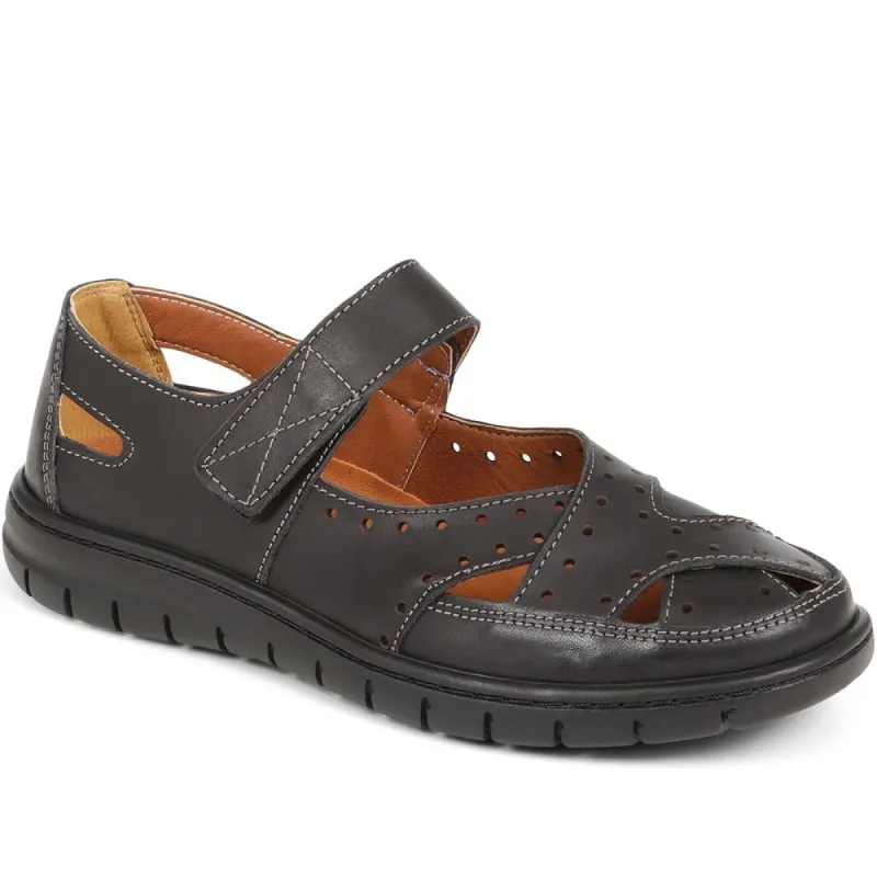 Kamilah Extra Wide Leather Sandals - KAMILAH / 324 045 sold by Shoe-Shop