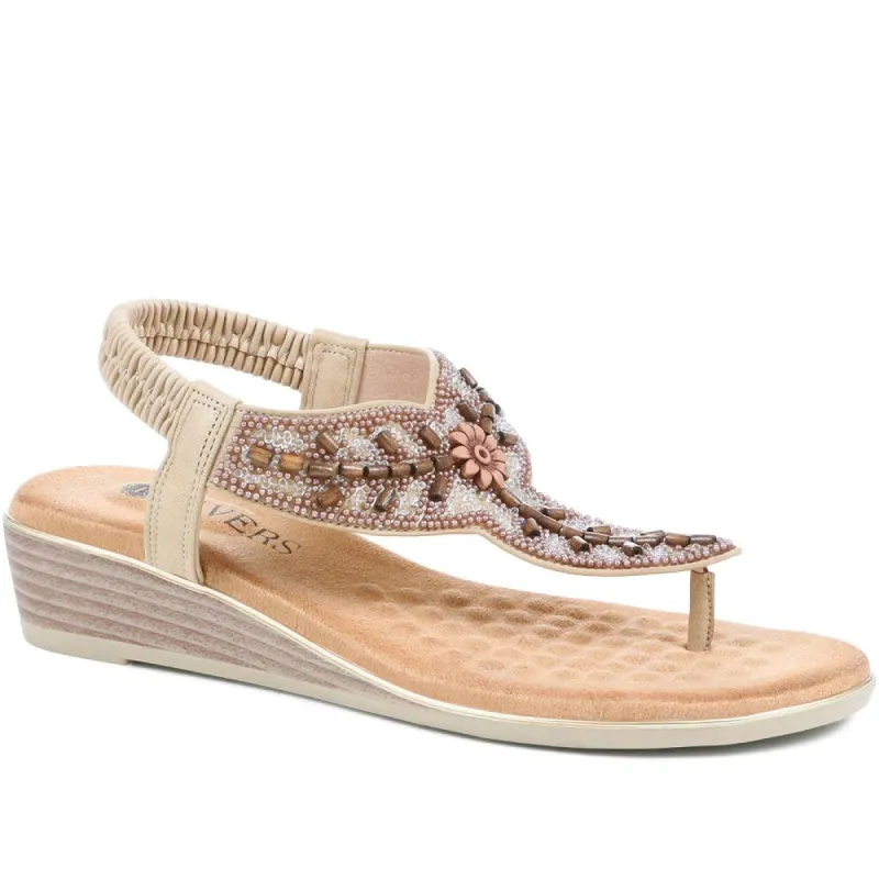 Embellished Toe Post Sandals - BAIZH37079 / 323 512 sold by Shoe-Shop