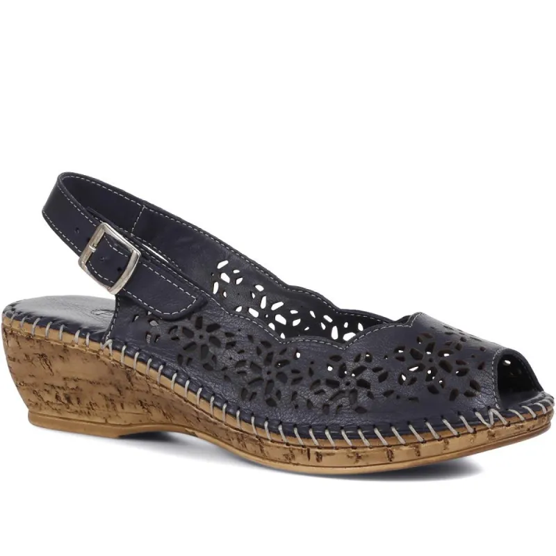 Leather Slingback Sandals - OZAR35001 / 322 282 sold by Shoe-Shop