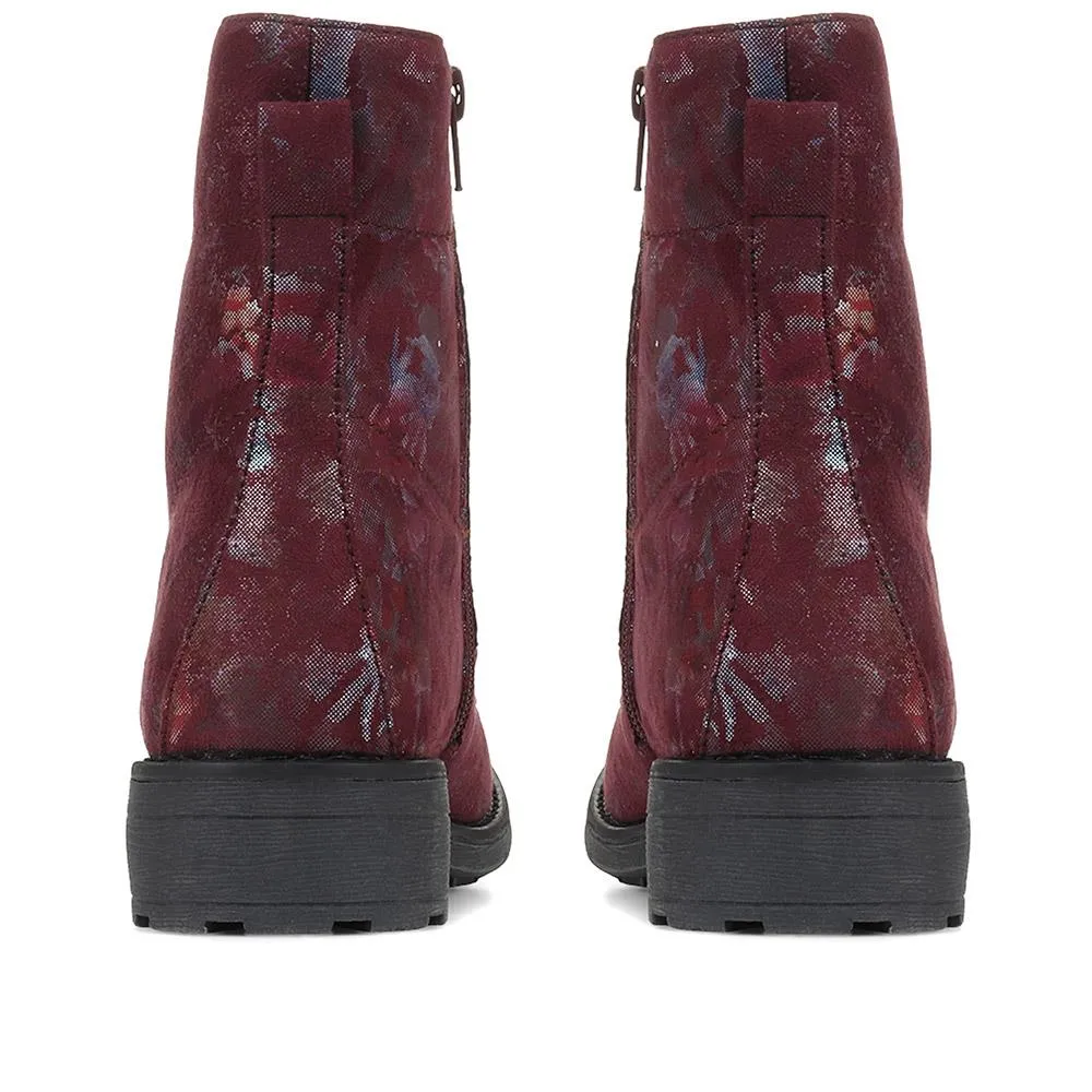 Floral Print Lace-Up Ankle Boots - WBINS34277 / 321 889 sold by Shoe-Shop product image thumbnail 4