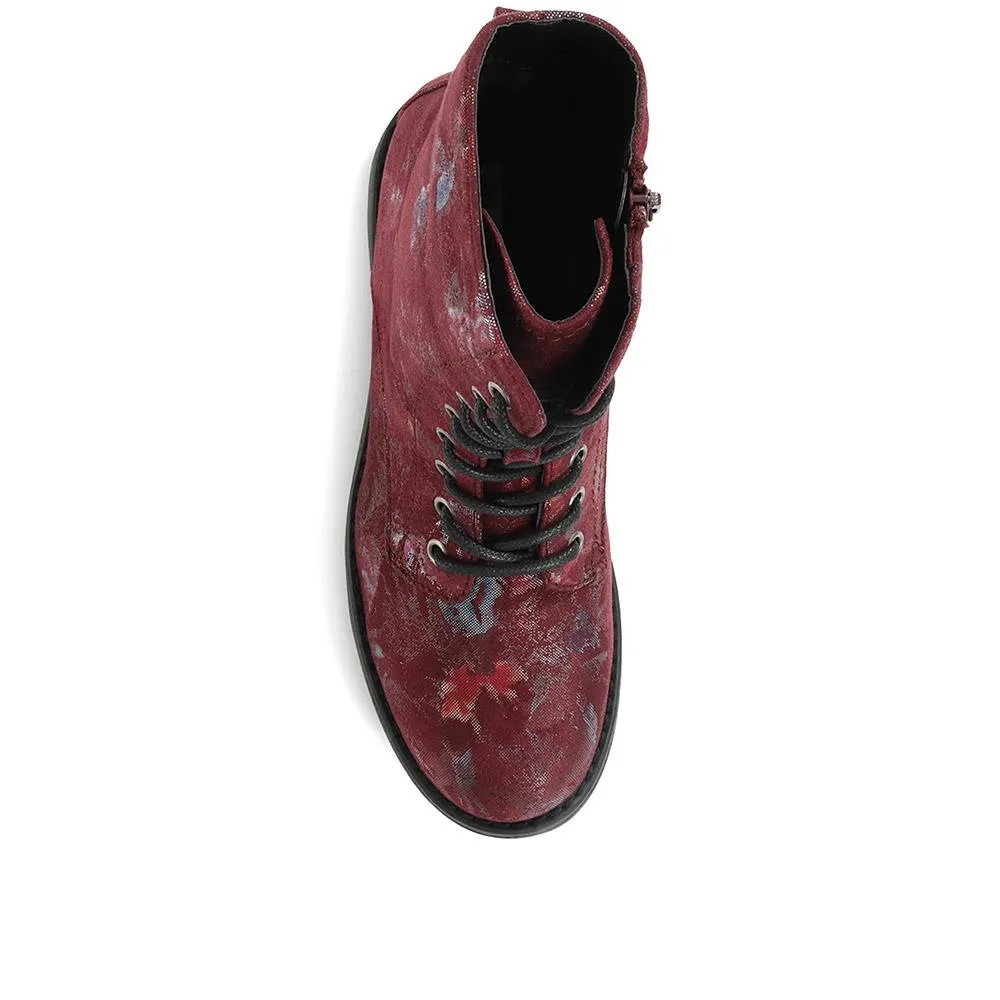 Floral Print Lace-Up Ankle Boots - WBINS34277 / 321 889 sold by Shoe-Shop product image thumbnail 5