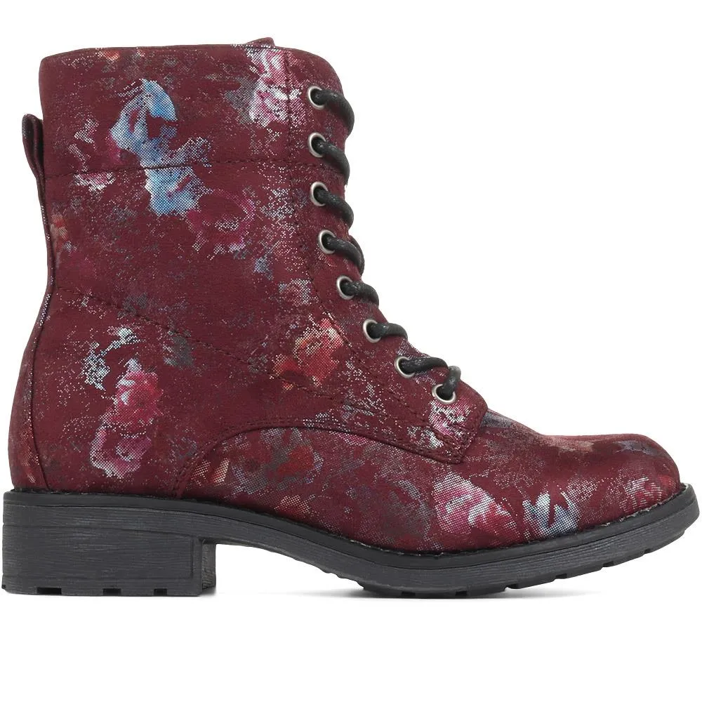 Floral Print Lace-Up Ankle Boots - WBINS34277 / 321 889 sold by Shoe-Shop product image thumbnail 3