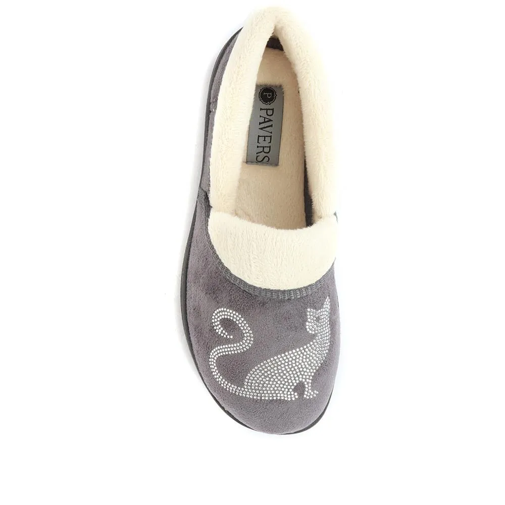 Wide Fit Cat Slippers - QING32007 / 319 026 sold by Shoe-Shop product image thumbnail 4