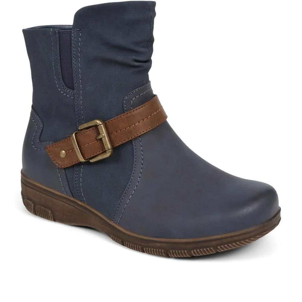 Extra Wide Fit Buckle Detail Boots - WINI / 324 197 sold by Shoe-Shop