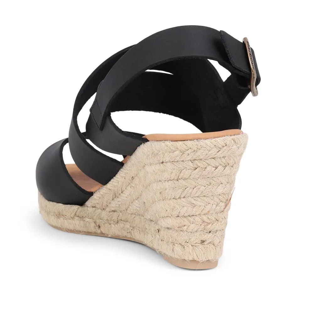 Yolanda Calf Leather Raffia Wedge Sandals - BARBR39507 / 324 821 sold by Shoe-Shop product image thumbnail 5