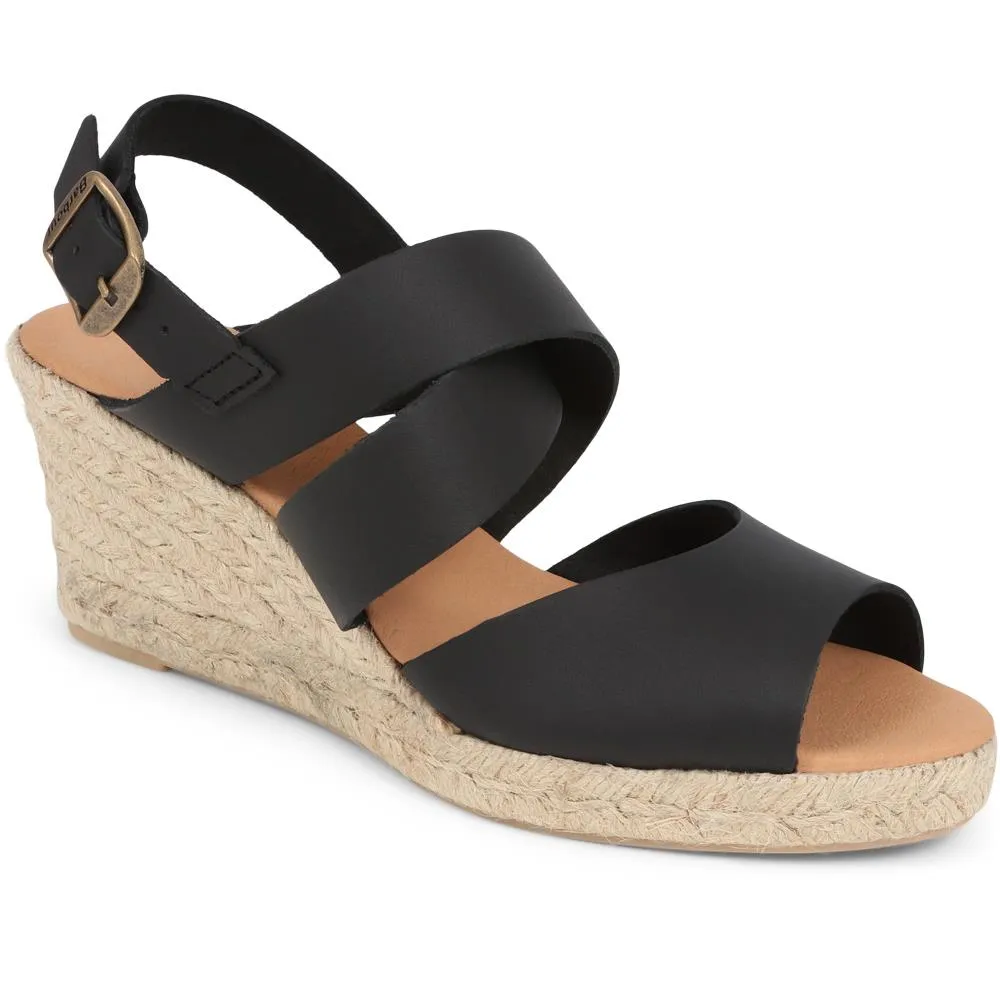 Yolanda Calf Leather Raffia Wedge Sandals - BARBR39507 / 324 821 sold by Shoe-Shop product image thumbnail 2